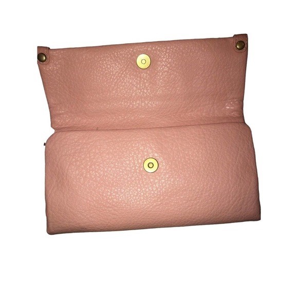 𝅺time and Tru Light Pink w Gold‎ Accent Farrah Flap Front Soft Wallet NWT - Picture 3 of 8